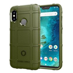 AIR Holdbar stødsikker beskyttelsesskaltaske til Redmi 6 Pro - Mørkegrøn