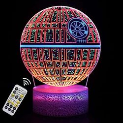 3D Star Wars yövalot pojille lapsille optinen illuusio lamppu joululahjat huone värikäs kaukosäädin lamppu baari makuuhuone olohuone