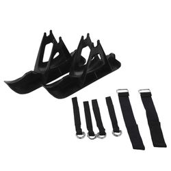 Suksilevy pyöränterät kelkka hiihtolauta ulkona lumiskootteri kelkka suksikiinnitys rattaille, polkupyörille, pyörätuolille musta