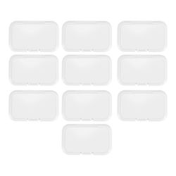 10kpl uudelleenkäytettävät vauvanpyyhkeet kansi vauvan märkäpyyhkeet kansi nenäliinat laatikko märkä paperikansi Valkoinen