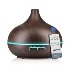 Diffusor luftfuktare i trädesign, aroma diffuser med LED, 550ml