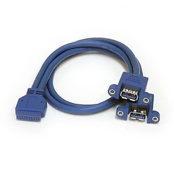 2 Port Panel Mount Usb 3.0 Kabel - Usb A til bundkort Header Kabel F / f