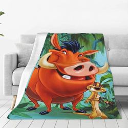 Timon ja Pumba heittävät peiton pehmeä muhkea matkapeitto makuuhuoneeseen, olohuoneeseen, sohvatoimistoon, koko kauden lahjaksi naisille, miehille,...