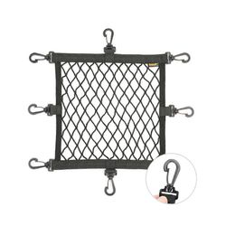 Rhinowalk moottoripyörä kypärän pidike verkko 8 metallikoukkua moottoripyörä matkatavarat verkkopidike Mesh Säilytys Trun Musta