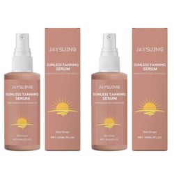 Gradual Sunless Tanning Serum Spray Natural Herbal Essence Tanning Drops Self Tanner tipat naisille 2pcs