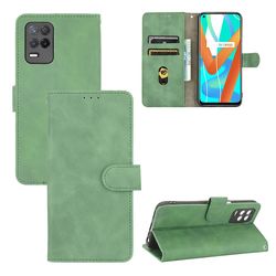 Etui til Realme V13 5g Cover Premium Læder Med Kortholder Flip Folio Magnetisk Etui Coque - Sort Grøn