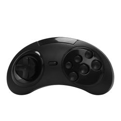 Gamepad kablet 6-nøgle USB-spilcontroller Joypad til Sega Genesis / Md PC / 2 Y1301 / Mac Mega Drive Sort