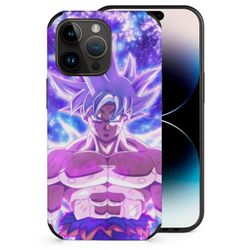 Ultra Instinct Fashion Fiber Skin Case Telefonveske For Apple Iphone 14 13 12 11 Plus Pro Max Mini Xr 7 8 Cover Anime Fargerik fiber hud tilfelle F...