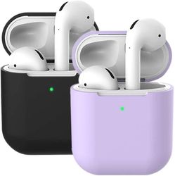 AIR 2X etui til AirPods cover skins (AirPods 2 Light PurpleBlack)