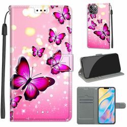 Foxdock Etui til iphone 12 Pro Max Pink Butterfly Mobile Taske