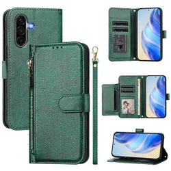 Samsung Galaxy A36 5G -kotelo vetoketjullinen tasku useita korttipaikkoja nahkainen puhelimen kansi - vihreä Monivärinen Green
