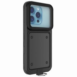 IP68 vedenpitävä kotelo 6,5-6,9 tuuman puhelimille turvatyyny iskunkestävä vedenalainen puhelimen kansi - musta