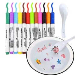 Elrachen 12-värinen maaginen vesimaalauskynä, kelluvien taikakynien ja lusikan maalaus, pyyhittävät Doodle-vesikelluvat kynät