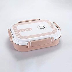 Linkrunning Madkasse Madkasse Opvarmede madkasser til voksne Rustfrit stål Smil Madkasse Isolering Anti-skoldning Forseglet madbeholder Studerende ...