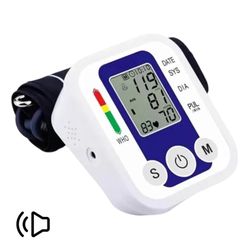 Digitaalinen verenpainemittari, kaksikäyttöinen, sykemittarilla, perhekäyttöön Äänellä