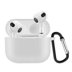 Coosilo Til Airpods 4 Silikone Protective Cover Airpods Wireless Bluetooth Headset Sag hvid