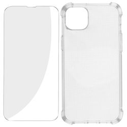 Avizar iPhone 14 beskyttelsespakke forsterket deksel + herdet glass gjennomsiktig