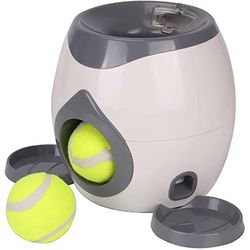 Tuno Tennis Ball Launcher Interaktiv Throwing Ball Machine Puzzle Toy Pet Feeder Tennis Ball Throwing Machine Med 2 Tennis For små og mellomstore k...