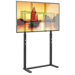 Yleiskäyttöinen TV-lattiatelineen korkeussäädettävä näytön lattiakiinnikkeen kiinnitys 32"-65" 32-100 Musta Fits up to 100 inch TV