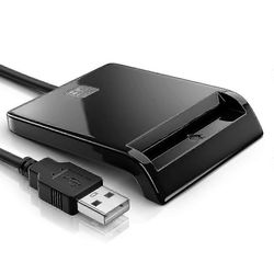 Henkilökortinlukija Usb-älykortinlukija, musta