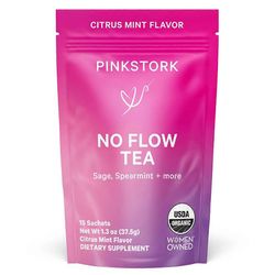 Pink Stork Vaaleanpunainen haikara No Flow yrttilisätee - 15ct/1.3oz