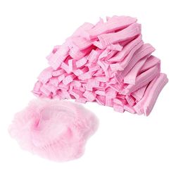 100pcs Engangs hår hoved dækker netto bouffant støvtætte Anti Støv Caps Åndbar Shower Badehatte Køkken Industrial Pink