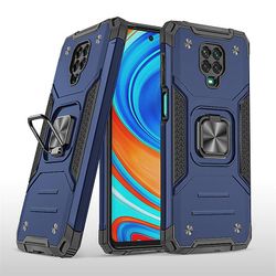 Stødsikker rustning sag for redmi note8 med støttefod all inclusive dække blå rpc202