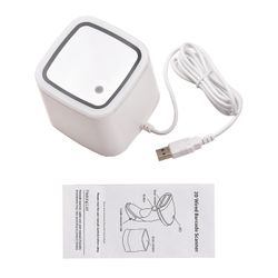 Qr-viivakoodinlukija-alusta Handsfree USB-langallinen viivakoodinlukija CMOS-kuvakenno työpöydän skanneri L