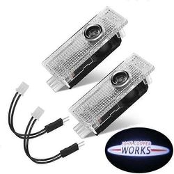 2kpl Ghost Shadow Light Mini JCW R55 R56 R60 F55 F56 F60 Cooper One JOHN COOPER WORKS Tervetuloa lamppu auton oven valo Muokkaa JOHN COOPER TOIMII