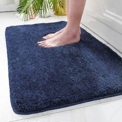 Xymcv Laivastonsininen kylpymatto - 40x60cm - kylpymattosarjan luomiseen - luistamaton, imukykyinen ja pehmeä