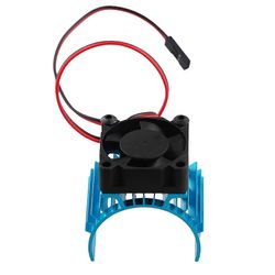 WLtoys A959-B 144001 124019 RC -auton alumiiniseoksesta valmistetun moottorin jäähdytyselementin kansi jäähdytystuulettimella 540:lle Sininen