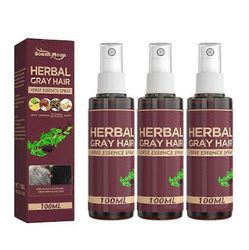 1/2/3kpl yrttiharmaat hiussuihke pikavaikutus hellävarainen luonnollinen yrtti poistaa harmaat hiukset 100ml