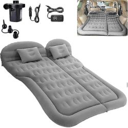 Suv Air Cushion Camping Bed Cushion-fortykkelse Bil Air Bed Med Elektrisk Luftpumpe Bærbar SovepudeMadras