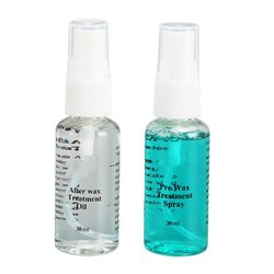 Voksbehandlingssett reduserer rødhet Fjern rester Pre voksbehandling Spray etter voksbehandling Olje for hårfjerning