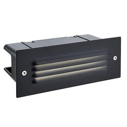 Saxby Lighting (Poole) Seina Integreret LED Udendørs Forsænket væg lys tekstureret sort, matteret IP44