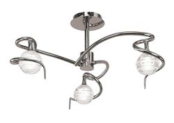 Inspired Lighting Dali Semi Flush Loft 3 Lys G9, Poleret Krom