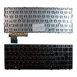 Keyboards4Laptops HP EliteBook Folio 9470m Silver Frame Sort fransk layout udskiftning laptop tastatur
