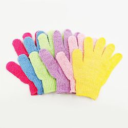 Knfe Eksfolierende handsker,6 par Eksfolierende brusebad skrubbehandsker Exfoliator Handske