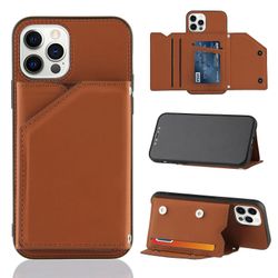 Gangxun Sag til Iphone 11 Pro Vintage Cuir Cover Læderetui Kofanger - Marron