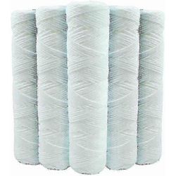 Sarja 5 kelattua vesisuodatinpatruunaa sedimentinvastainen 9 tuumaa 3/4 - 5 mikronia yhteensopiva 10 tuuman suodattimien kanssa, jotka on valmistet...