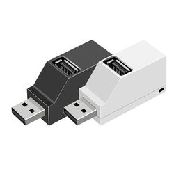 Usb 3.0 Hub 2.0 Hub Adapter Extender Mini Splitter Box 3-porte til pc laptop høj tempo U disklæser Sort