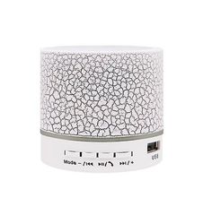 Coosilo Knæk Bluetooth-højttaler, Mini subwoofer trådløs lysemitterende højttaler hvid
