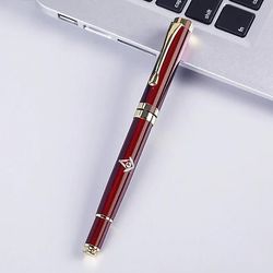 Bricks Masons Gratis gravering metal signatur frimurerisk orb pen - (flere farver / bilag) Vin rød