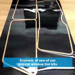 Window-Tint Sun Strip til MG ZS 5-dørs - 2001 og nyere forskårne solstrip 5% limo sort Sunstrip