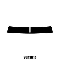 Window-Tint Sun Strip for Kia Cerato Coupe - 2010 til 2010 pre-cut sunstrip 5% limo sort