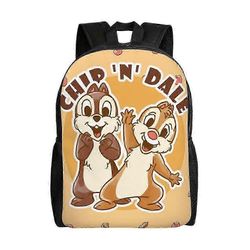 Reppu 1306HE Chip 'n' Dale Kevyt reppu Ulkoilumatkat Lapset Suurikapasiteettinen tulostus Opiskelijan koululaukku Rento Olkalaukku1306BE 16.1 X 11....