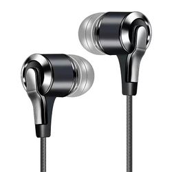 Ekstra bas drive-by-wire øretelefon In-ear direkte stik med mikrofon øretelefoner Gaming Wired Headset Sort