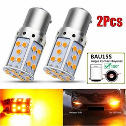 2X fejlfri ingen hyper flash rav bau15s 7507 PY21W LED blinklys pære