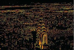 Fashion Fresh City Night View Skrabe Maleri, Creative Scratch Tegning for Kid Newyork