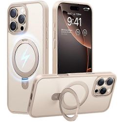 TORRAS Guardian Ostand -sarjan yhteensopiva iPhone 16 Pro Max -kotelon kanssa, joka on yhteensopiva MagSafe Kickstand TPU+PC-puhelimen kuoren kanss...